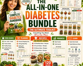 The Complete Diabetes Toolkit | Diabetes Handbook, Meal Planner, Food Guides & Healthy Recipe Cards