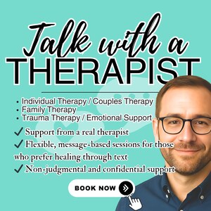 Sesión de terapia en línea / Palabras de sanación / Regalo de aliento / Carta de terapia virtual / Apoyo emocional para mujeres y hombres / Regalo de autocuidado