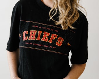 Camiseta Karma Chiefs / Gira de Tayvis Eras, mercancía de los KC Chiefs