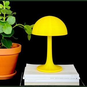 Lámpara amarilla - lámpara de mesa portátil - lámpara inalámbrica - lámpara de mesa USB - lámpara de noche - lámpara de restaurante - lámpara sin cable - lámpara de setas