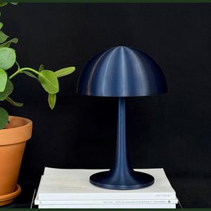 Lámpara azul oscuro - lámpara de mesa portátil - lámpara inalámbrica - lámpara USB - luz nocturna - lámpara de restaurante - lámpara sin cable - lámpara de setas