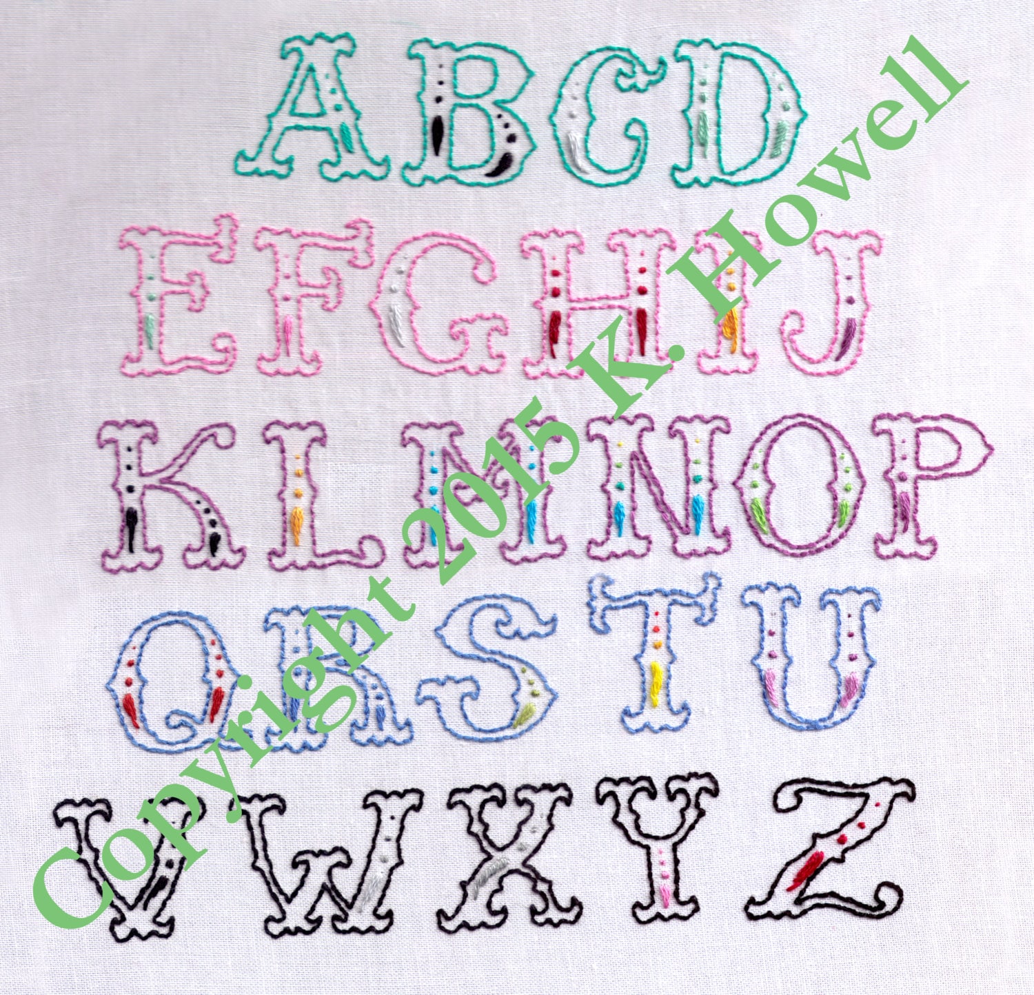 Circus Letter Pattern Letters Hand Embroidery Pattern, Circus, Carnival, Alphabet, Font ...
