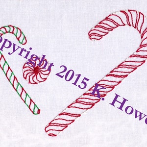 Candy Cane Hand Embroidery Pattern, Candy, Canes, Candycane, Cane,Mint, Peppermint, Starlight Mint, Christmas, Winter, Holidays, PDF