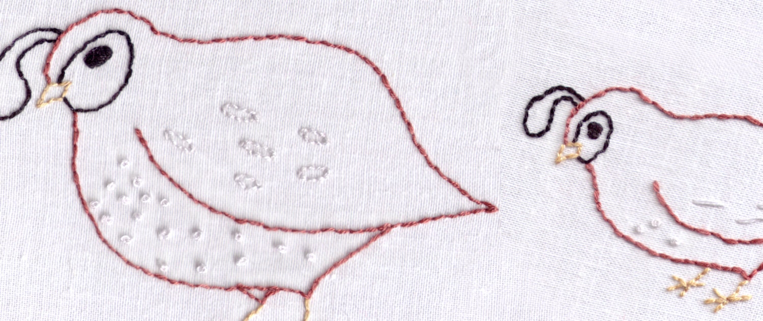 Quail Patchwork Quail Hand Embroidery Pattern, Family, Wildlife, Animal, Bird ...