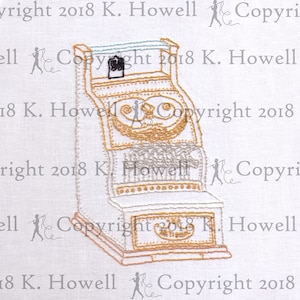Cash Register Hand Embroidery Pattern, Antique, Vintage, Cash, Register, National, Money, Change, Dollars, Cashier, Price, Store, Shop, PDF