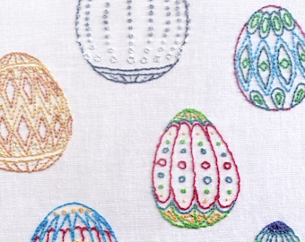 Eggs Hand Embroidery Pattern, Ukrainian Eggs, Easter Eggs, Faberge, PDF