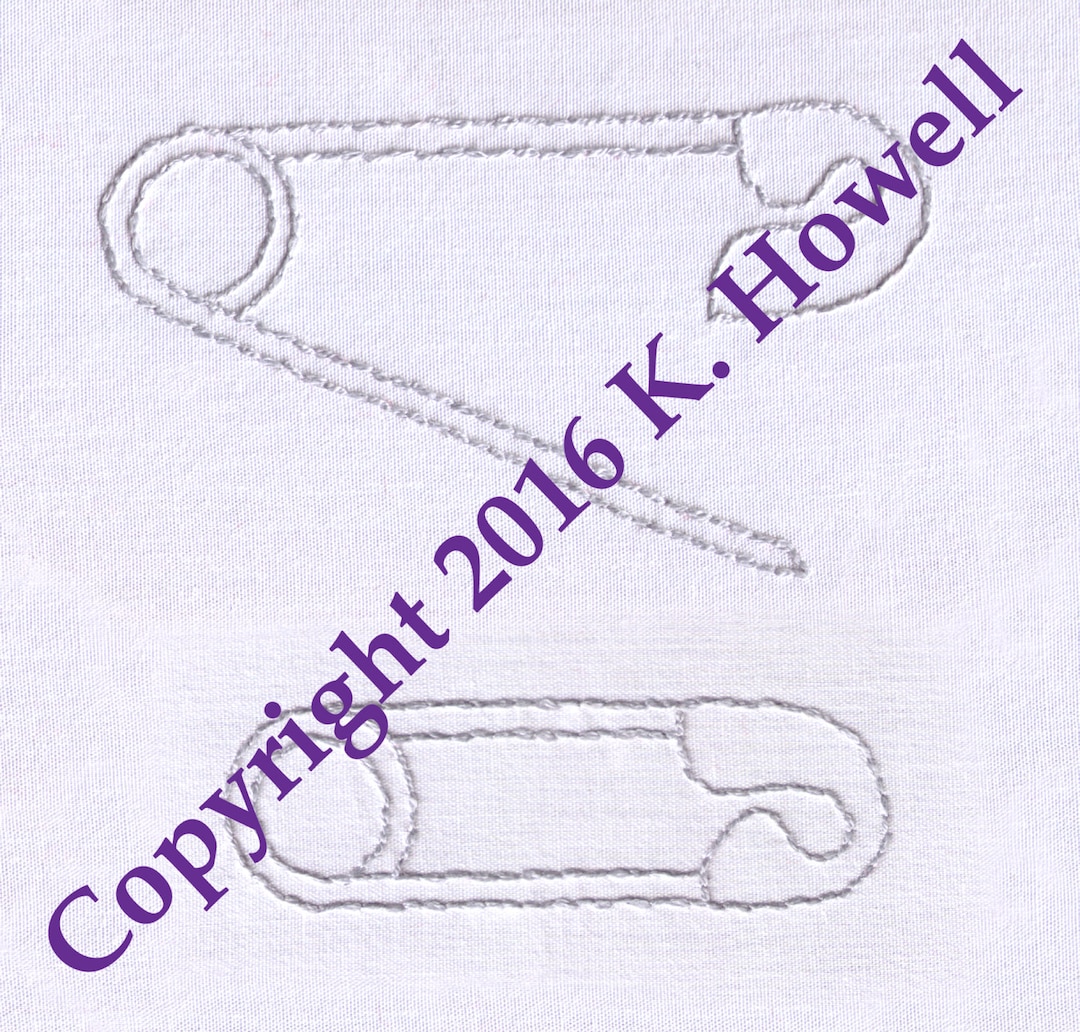 Safety Pin Hand Embroidery Pattern, Sewing, Punk, Ally, Safety, Safe, Digital, Download, Pin