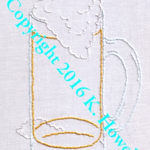Beer Hand Embroidery Pattern, Beer Mug, Root Beer, PDF