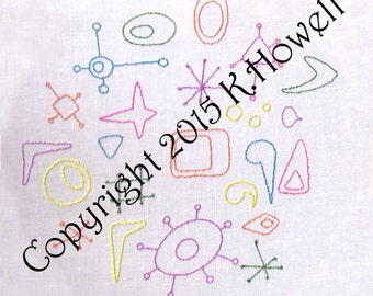 Mod Hand Embroidery Pattern, Designs, Pattern, PDF
