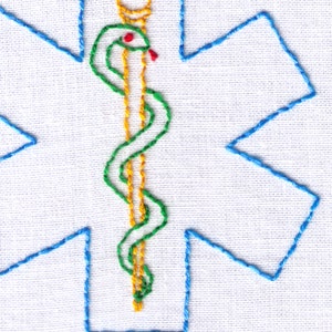 Medical Hand Embroidery Pattern, Paramedic Badge, Emblem, First Responder, Ambiance, Paramedic, Badge, Symbol, Patch, Medic, Emergency, PDF