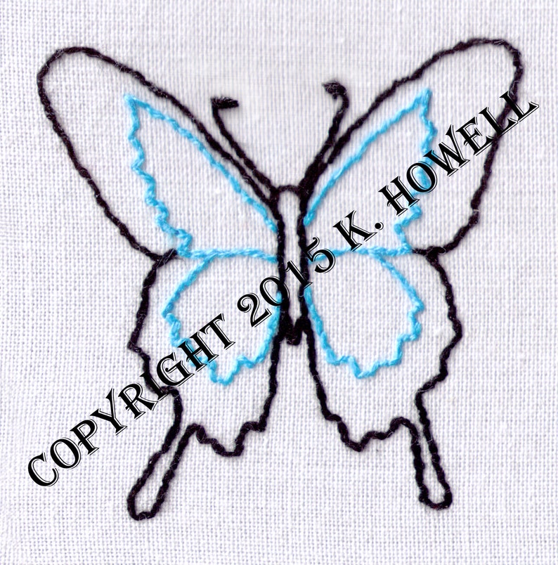 Wings Butterfly Hand Embroidery Pattern PDF Bug Pretty