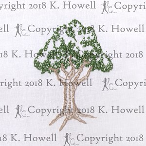 Boom hand borduurpatroon, Ficus, boom, struik, Ficus boom, Keebler, Hedge, binnen, buiten, weg, winterhard, schaduwboom, schaduw, plant, PDF