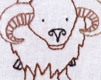 Büffel Handstickmuster, PDF, Bison, Tier, Herde, Wild
