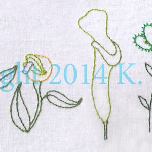 Plants Hand Embroidery Pattern, Carnivorous Plants, Garden, PDF