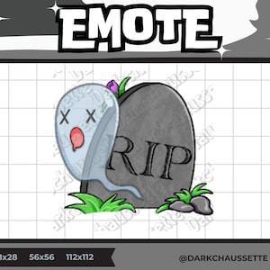 Twitch Emote Ghost Rip, discord, youtube, stream, streaming