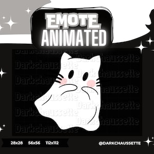 Emote cat, emote ghost cat, emote ghost, emote twitch cat, emote halloween, emote twitch halloween, emote youtube,, emote discord, emote