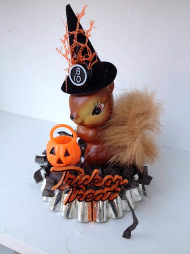 Halloween Decoration Vintage Squirrel Halloween Ornament Etsy