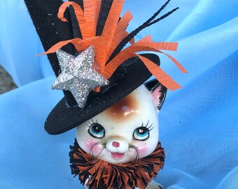 Halloween Decor Vintage Halloween Decoration Cute Cat Salt Shaker  Collectible  Halloween Ornament TVAT