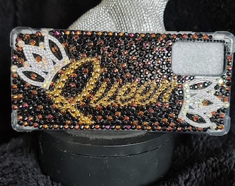 Queen rhinestone phone case