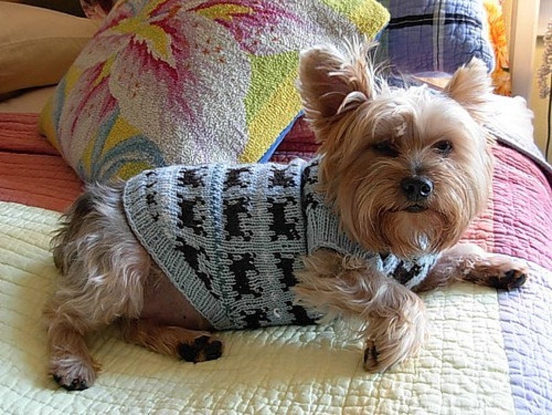 PUPPIES ON PARADE Fair Isle Dog Sweater Knitting Pattern Etsy