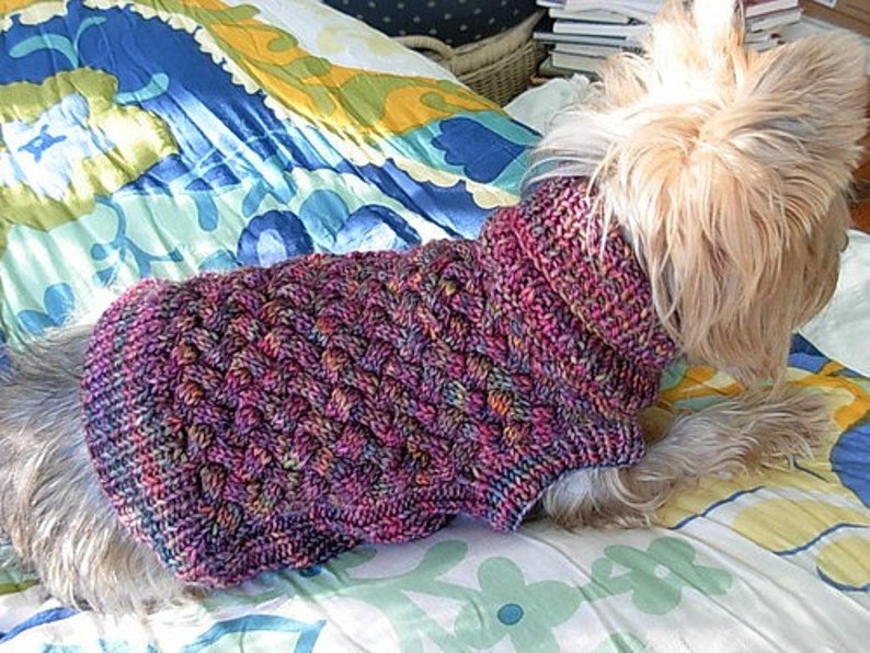 PUFFER Quilted Style Dog Sweater Knitting Pattern INTRICATE Etsy