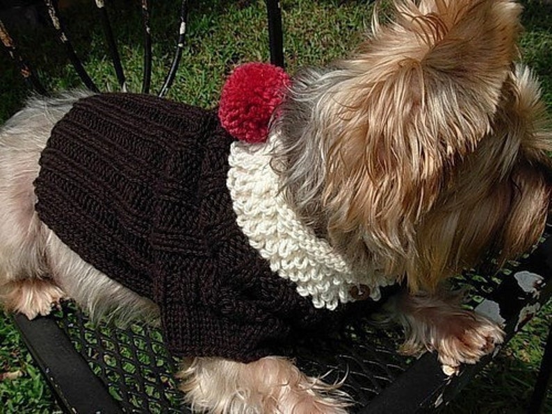 ROOT BEER FLOAT Original Dog Sweater Knitting Pattern / | Etsy