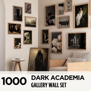 1000 Mega Bundle Dark Academia Decor Aesthetic, Vintage Art Prints, Moody Gallery Wall Art Set, Gothic Art Printable Bundle, Digital Prints