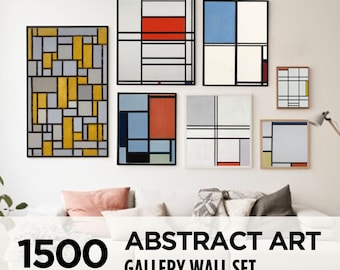 1500 Abstract Wall Art MEGA BUNDLE Printable Art Set, Geometric Abstract Art Modern Office Decor, Gallery Wall Set, Kandinsky, Famous Art