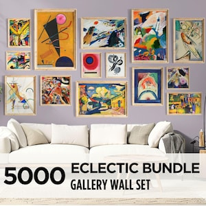5000 Print Bundle Eclectic Vintage Gallery Wall Set, Maximalist Wall Art, Gallery Wall Collage, Dorm Decor, Trendy Poster, Printable Art