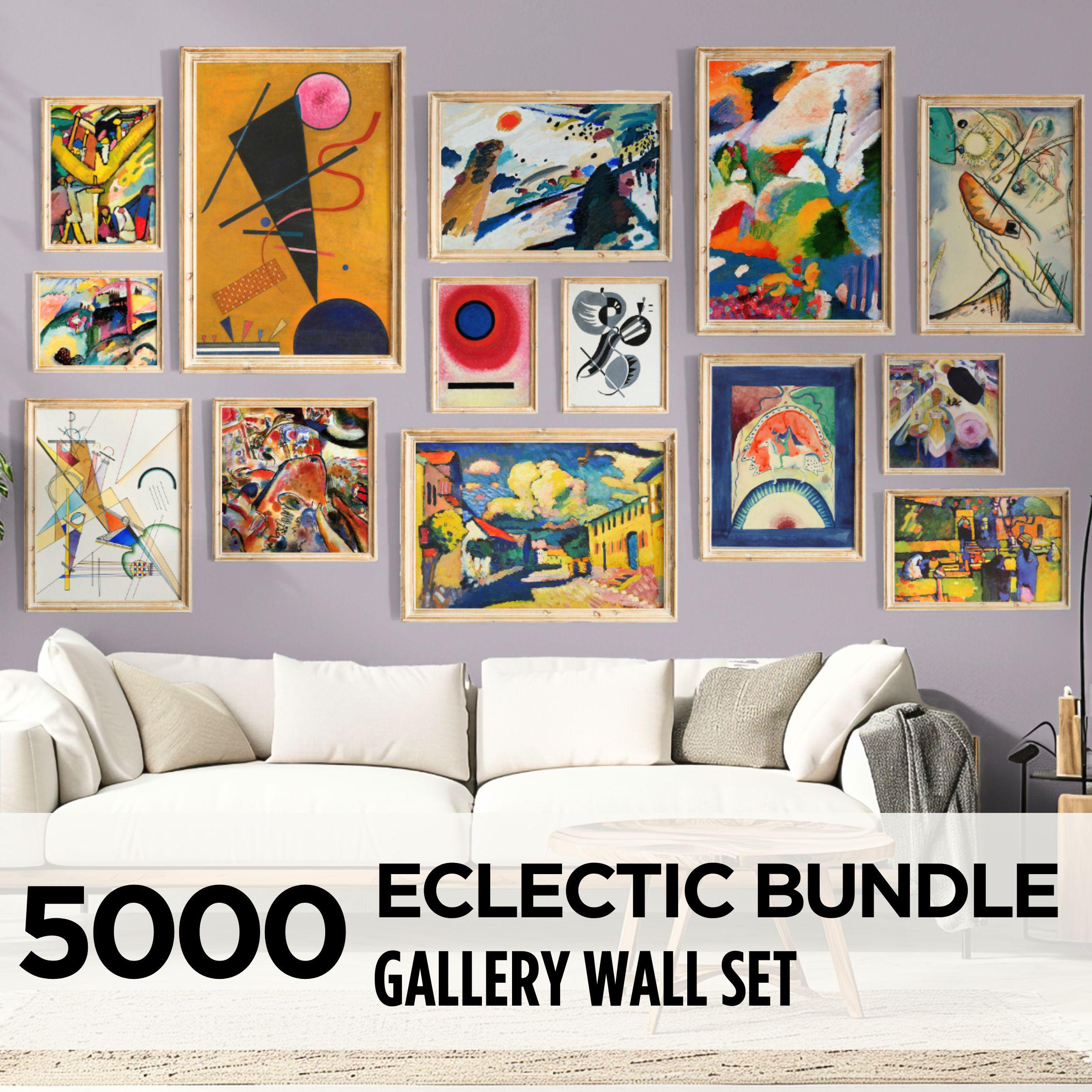 5000 Print Bundle Eclectic Vintage Gallery Wall Set, Maximalist Wall Art, Gallery Wall Collage, Dorm Decor, Trendy Poster, Printable Art