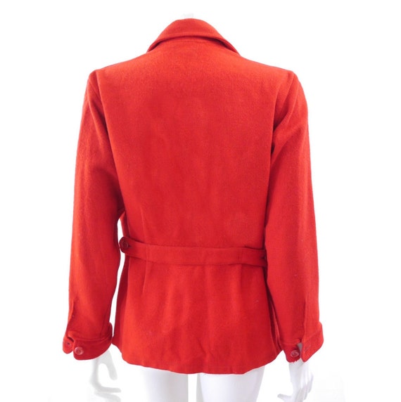 RARE 1930s LL Bean Field Jacket Red Wool Coat// Vintage Hunting