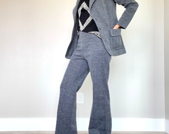 Vintage 70s Pantsuit Women’s Dark Grey small