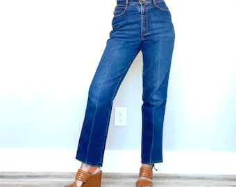 Vintage Gitano Jeans 80s Straight Leg High Waist Denim Modern US 4