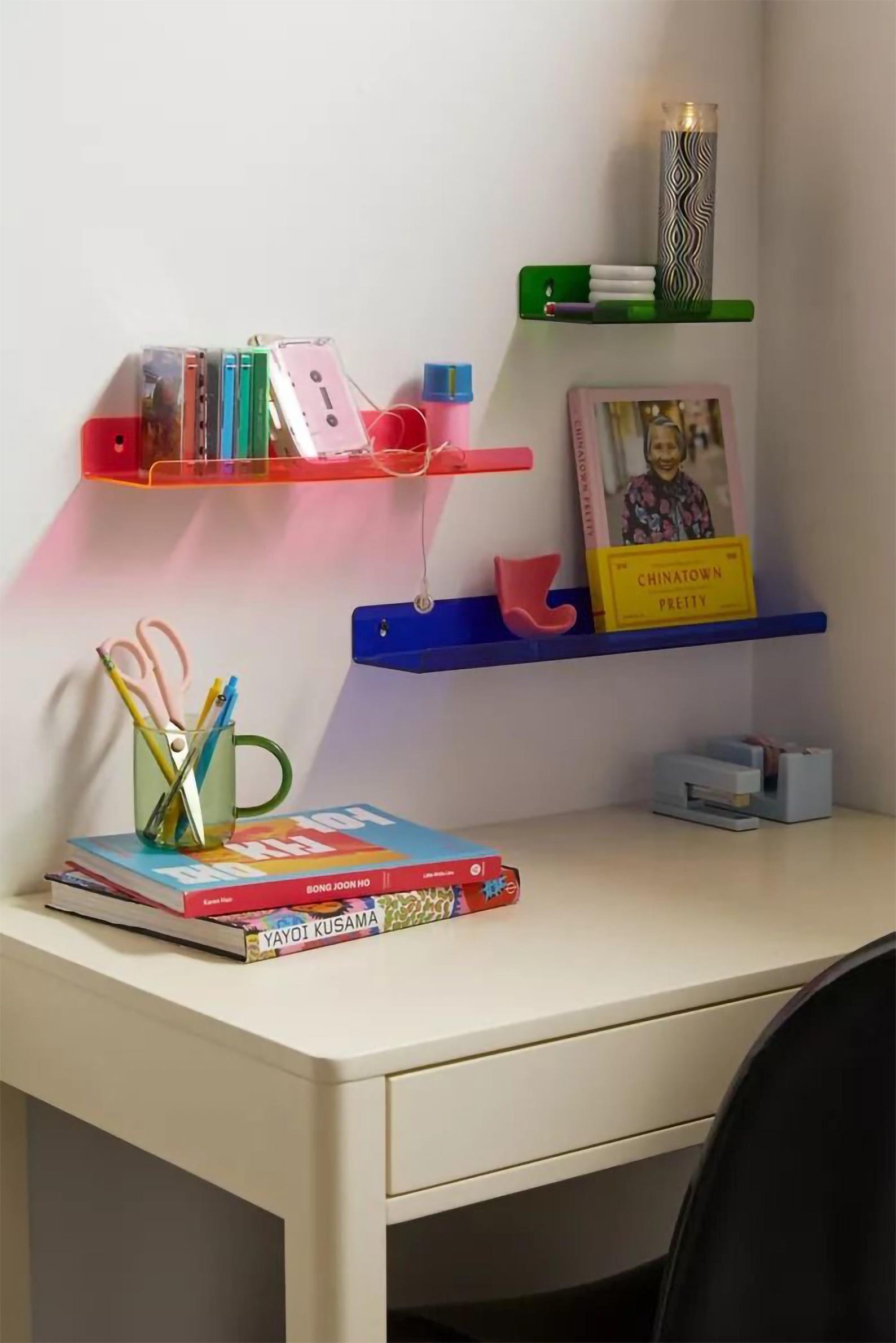 Colorful Acrylic Floating Shelf