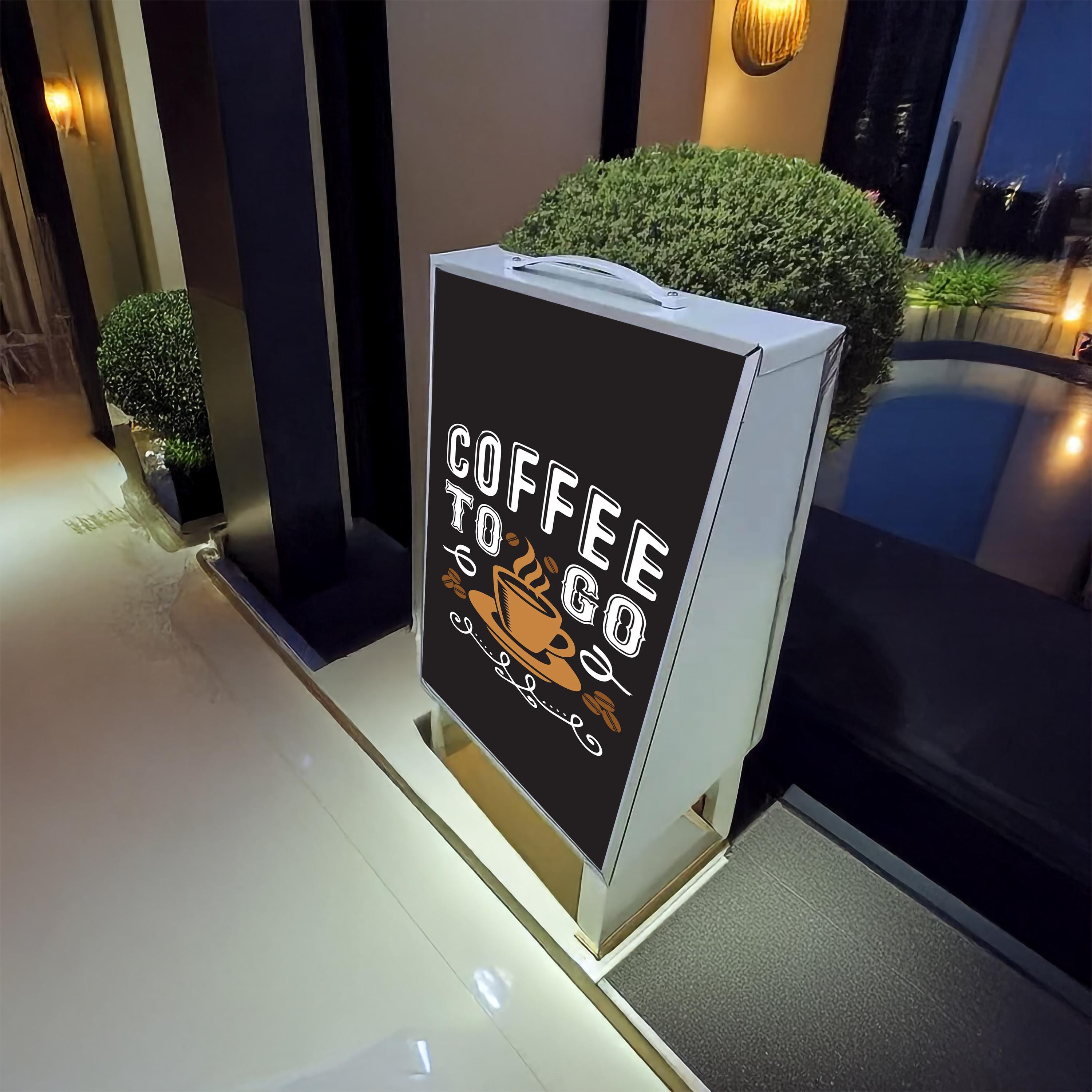 Rechargeable LED Sidewalk Sign | Portable Usb-powered Outdoor Business ...