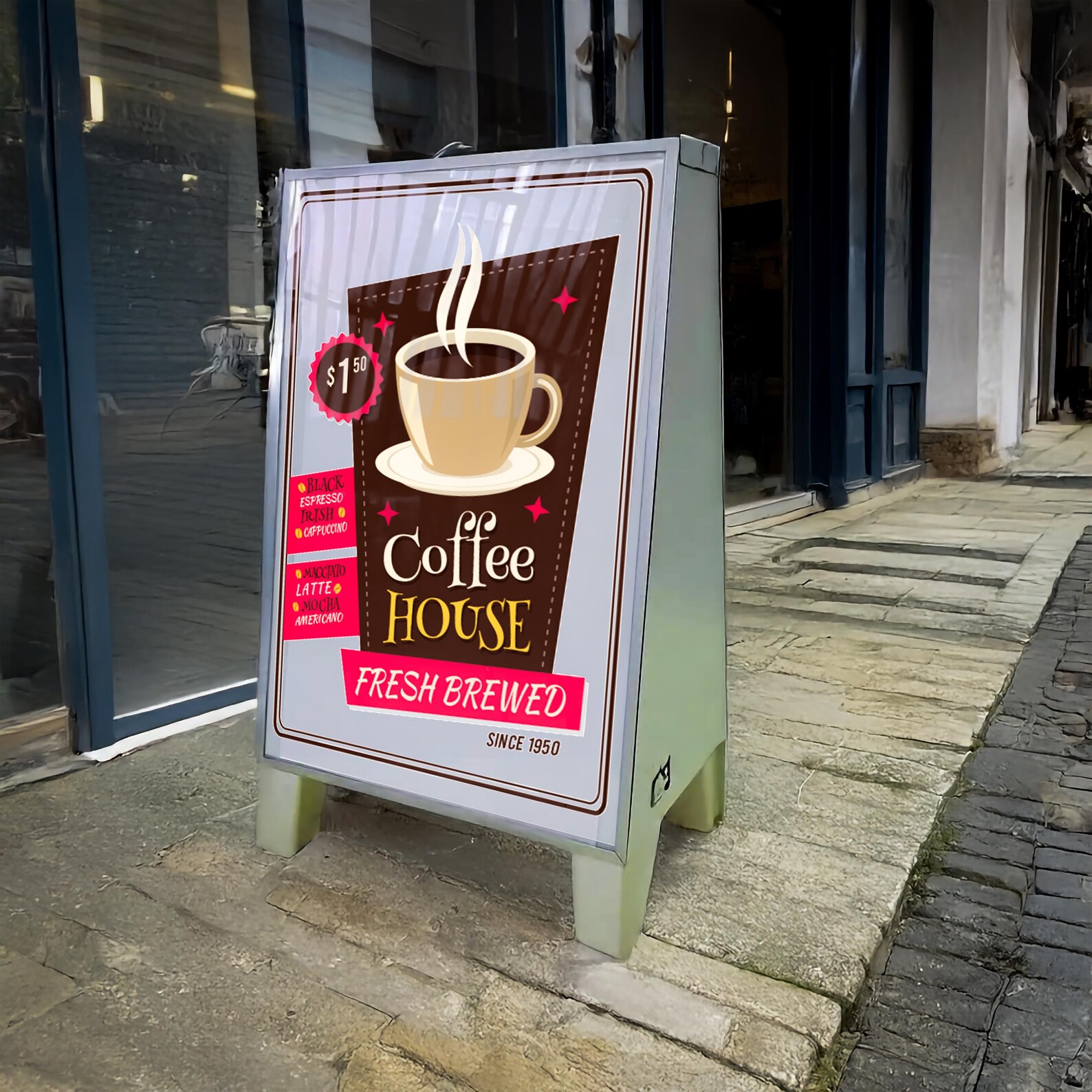 Rechargeable LED Sidewalk Sign | Portable Usb-powered Outdoor Business ...