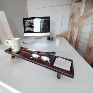 Personalized Wooden Desk Organizer – Custom Name, Office & Home Gift