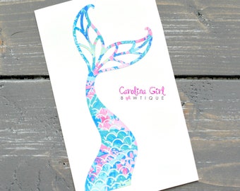 Mermaid Tail  Decal ~ Yeti Decal ~ Lilly Car Decal ~ Lilly Decal ~ Lilly Sticker