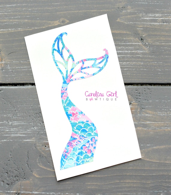 Mermaid Tail  Decal ~ Yeti Decal ~ Lilly Car Decal ~ Lilly Decal ~ Lilly Sticker