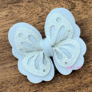 Butterfly Hair Clip, White Butterfly Hair Bow, Hair Clips for Toddler, Butterfly Clip for Girls, Butterfly Bow