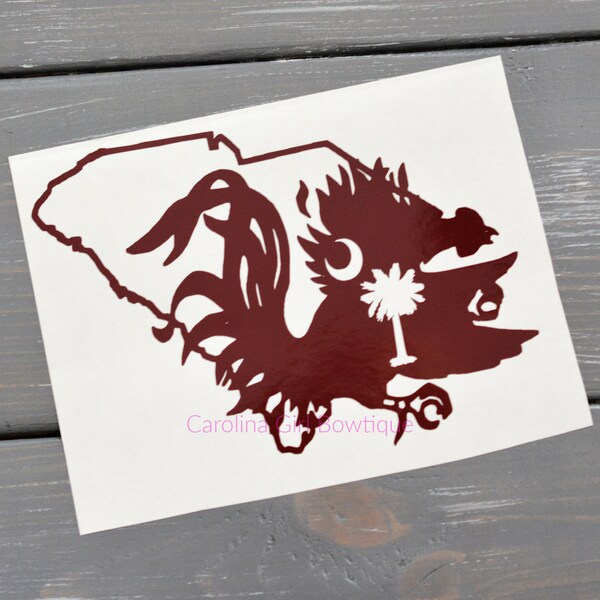 South Carolina Gamecock Decal Etsy