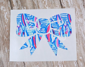 Bow Decal ~ Yeti Decal ~ Lilly Car Decal ~ Lilly Decal ~ Lilly Sticker