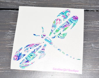 Dragonfly Decal, Car Stickers, Yeti Cup Monogram, Vinyl Stickers