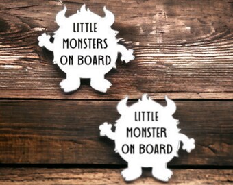 little monsters on board decal - car decal - baby on board - kids on board - Kid sticker - baby sticker - baby shower gift