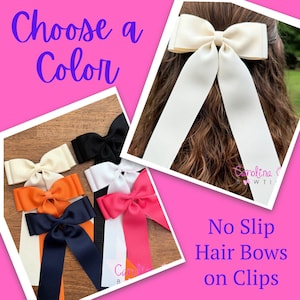 Hair Bow ~ You Choose Color ~ elegant hair bow ~ adult hair clips ~ adult hair bow ~ long tail hair bow ~ hair bow barrette ~ hair bow tie