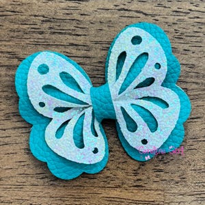 Butterfly Hair Clip, Teal Butterfly Hair Bow, Hair Clips for Toddler, Butterfly Clip for Girls, Butterfly Bow