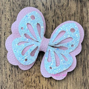 Butterfly Hair Clip, Pink Butterfly Clip, Hair Clips for Toddler, Butterfly Clip for Girls, Glitter Bow