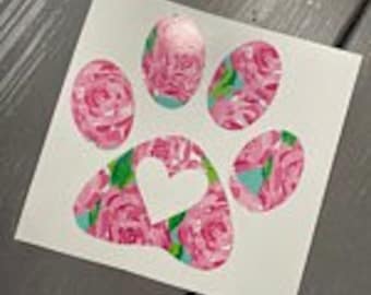 Paw Decal ~ Yeti Decal ~ Lilly Car Decal ~ Lilly Decal ~ Lilly Sticker