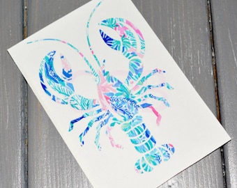 Lobster Decal, Car Stickers, Yeti Cup Monogram, Vinyl Stickers