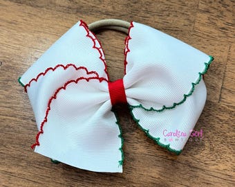 Christmas Baby Headband, Big Bow Headband, Newborn Headband, Baby Girl Headband, Toddler Headband, Baby Girl Hair Bows, Hair Bow Headband